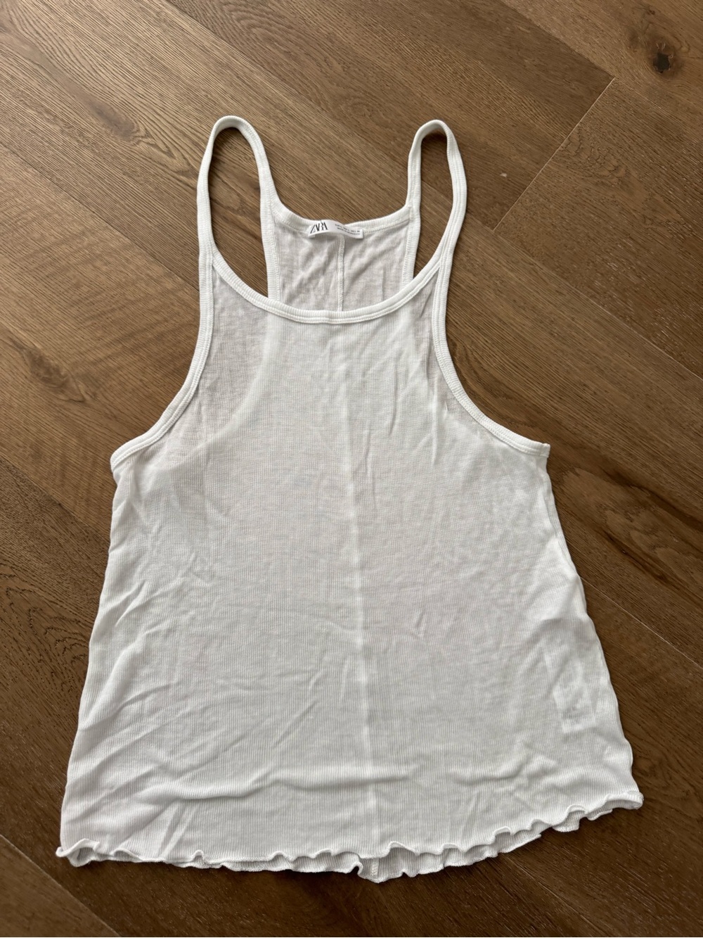 Zara Ribbed Scoop Neck Tank
